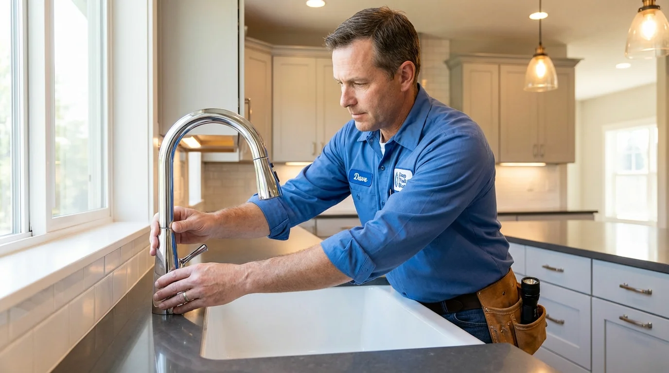 Kitchen faucet installation by Johns Plumbing LLC in Stuart