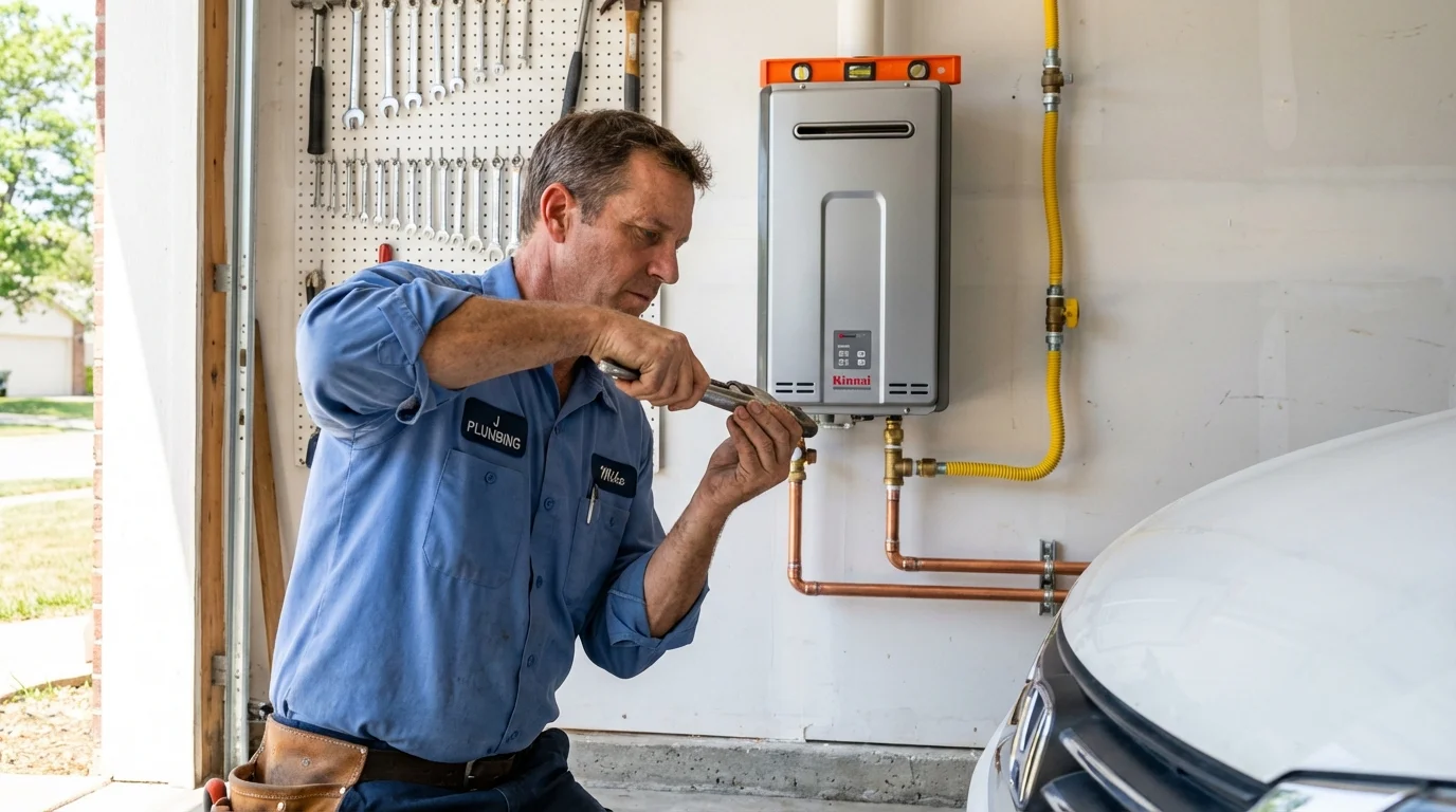 Tankless water heater installation by a Johns Plumbing LLC plumber in Stuart